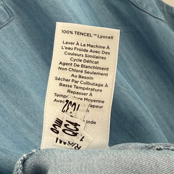 HAVEN WELL WITHIN x TALBOTS Tank Size XXL Chambray Sleeveless Tencel Cropped NWT - Picture 12 of 13